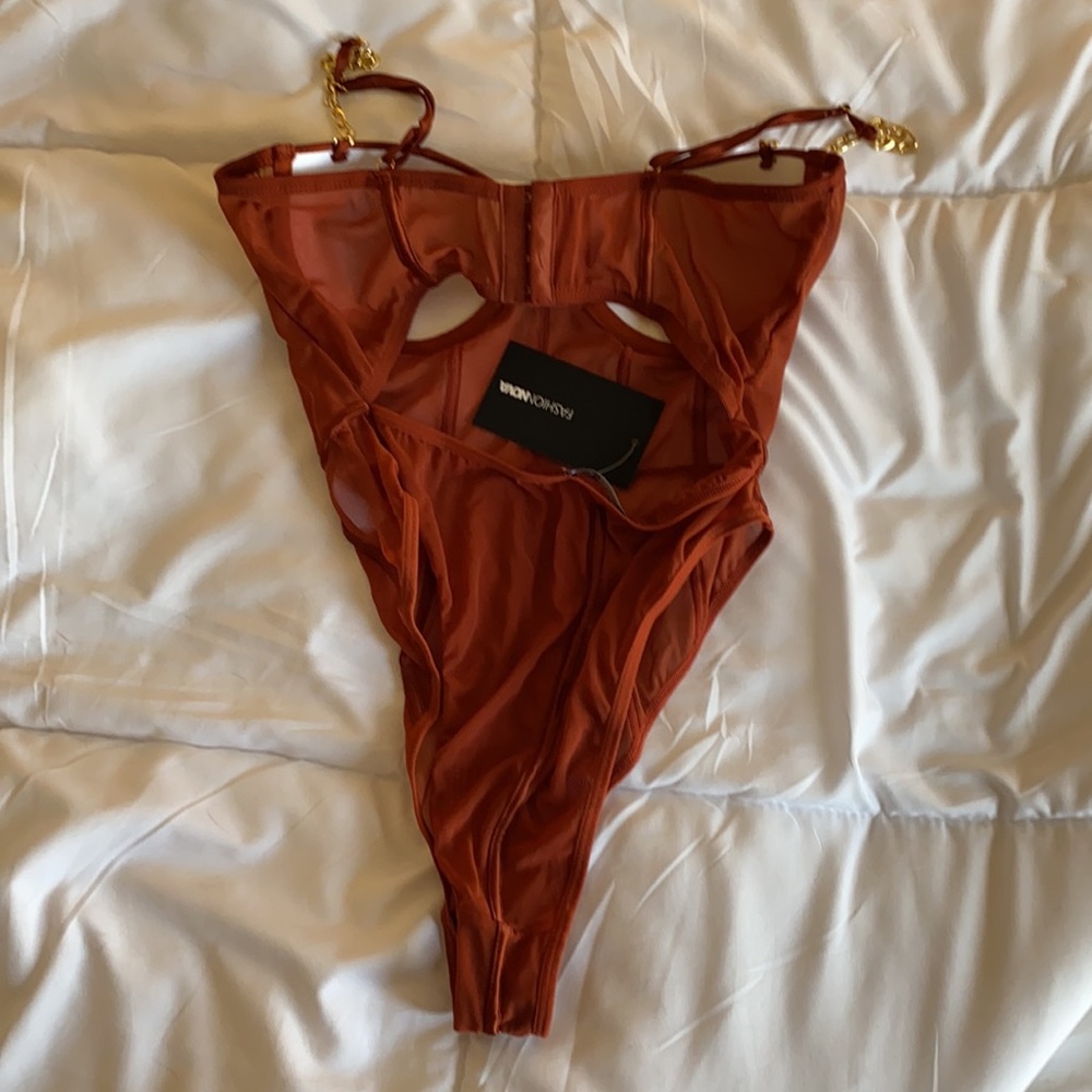 Fashion nova mesh bodysuit sz M NWT - Picture 5 of 8